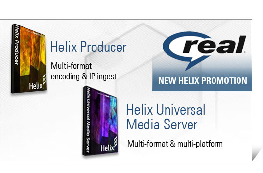 RealNetworks promotion on Helix video server and encoder products