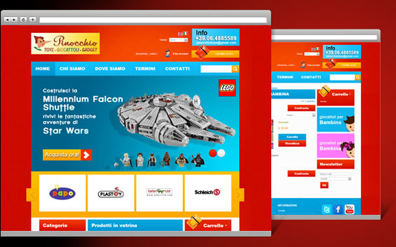 Creation of an e-commerce website for Pinocchio Toys