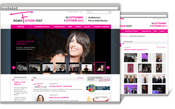 Roma Fiction Fest website development 