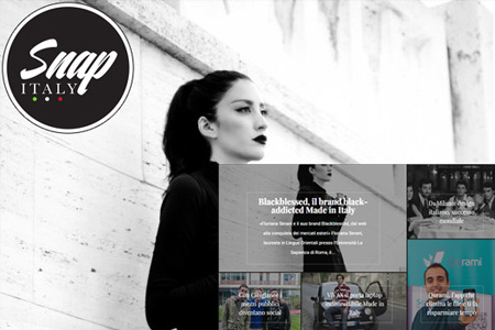 THE DESIGN OF THE SNAP ITALY WEBSITE 
